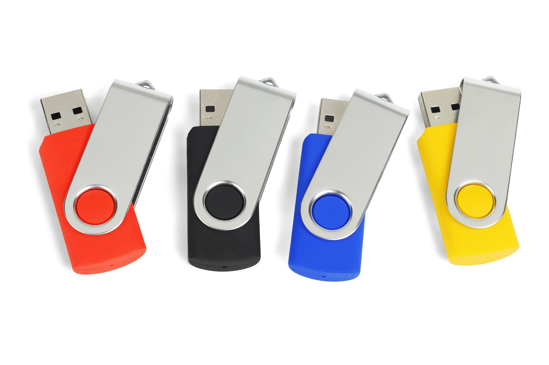 Metalowe pendrive w różnych kolorach